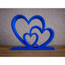 Escultura de amor moderna - 3 Corações