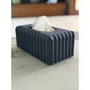 Suporte Elegante para Caixa de Lenços – Design de Sulcos Moderno