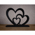 Escultura de amor moderna - 3 Corações