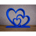 Escultura de amor moderna - 3 Corações
